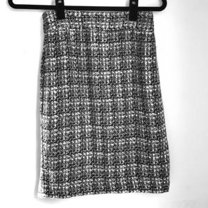 Black, white, and grey pencil skirt